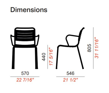 4er Set Stuhl Colos Re-al 2 Outdoor